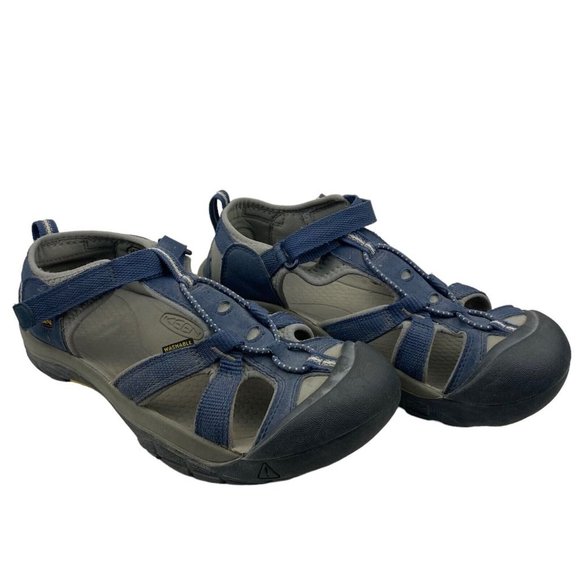 KEEN Blue Grey Closed Toe Washable Water Hiking Outdoor Shoes Sandals US 6 - Picture 2 of 16
